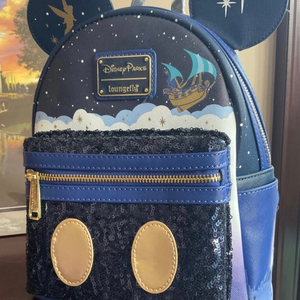 Disney Parks Mickey  Mouse Main Attraction ‘’  loungefly  Peter Pan  6/ 12  NWT